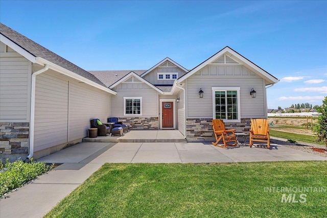 3492 E 3600 N, Kimberly, ID 83341 - back of house with stone siding and a patio