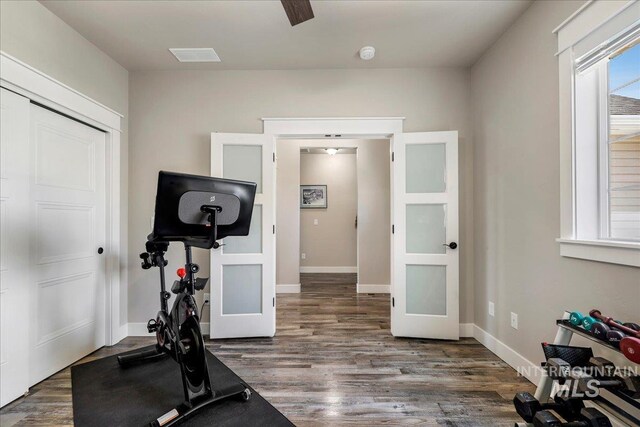 3492 E 3600 N, Kimberly, ID 83341 - exercise area with wood finished floors and baseboards