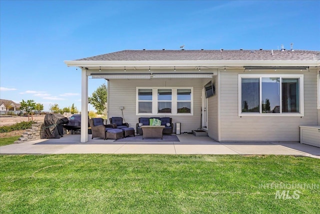 3492 E 3600 N, Kimberly, ID 83341 - rear view of property with a patio, an outdoor living space, and a lawn