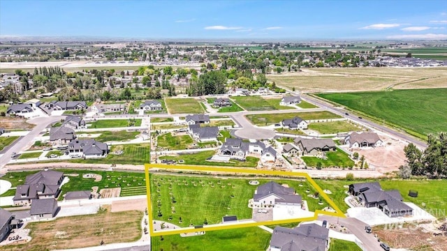 3492 E 3600 N, Kimberly, ID 83341 - aerial overview of property's location featuring property parcel outlined and nearby suburban area