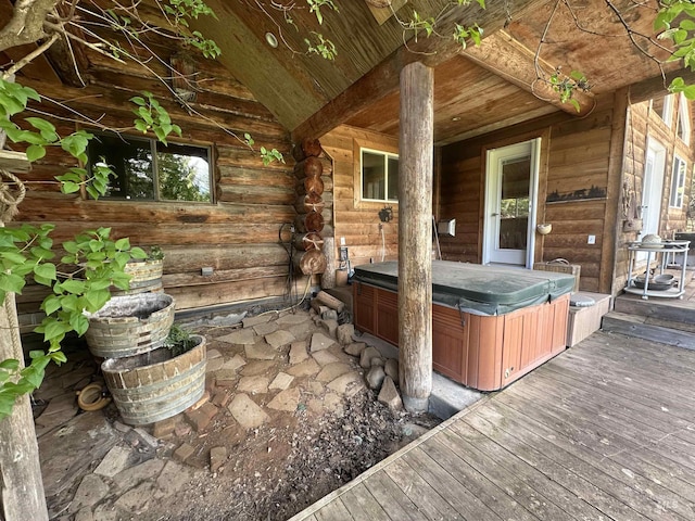 2223 Glenwood Rd, Kamiah, ID 83536 - deck featuring a hot tub