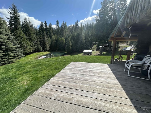2223 Glenwood Rd, Kamiah, ID 83536 - wooden terrace featuring a lawn