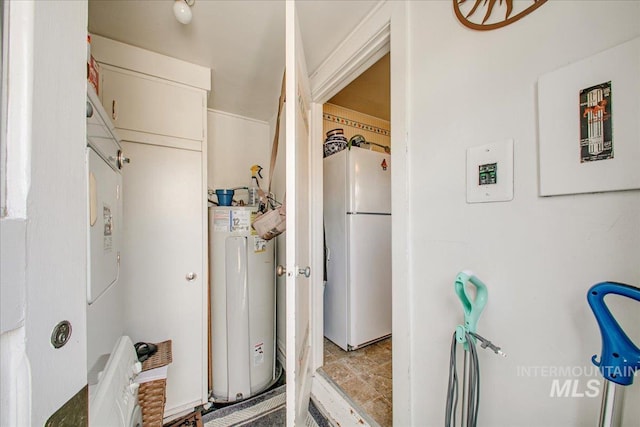 bathroom featuring electric water heater