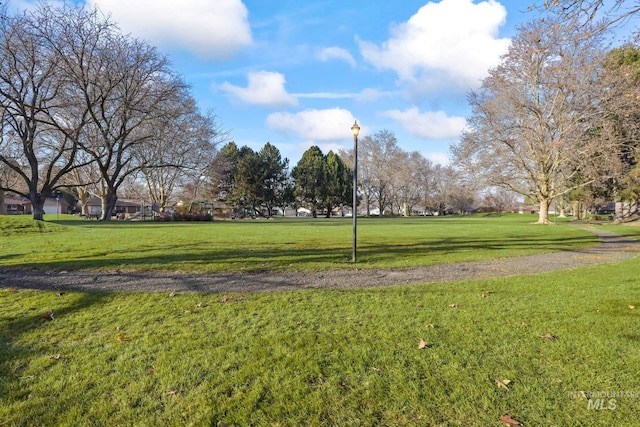 surrounding community featuring a lawn