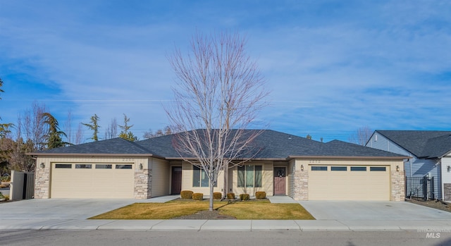 ranch-style home with a garage