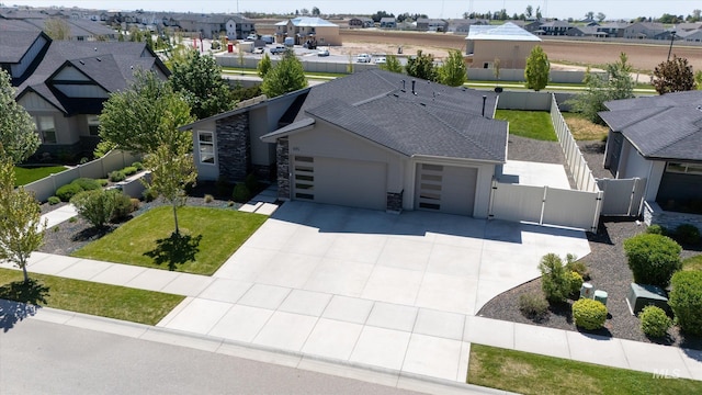 aerial view of residential area