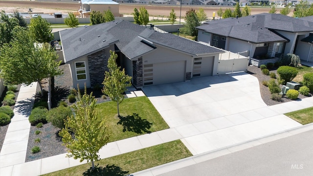 aerial perspective of suburban area