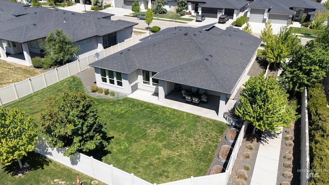 aerial view of residential area