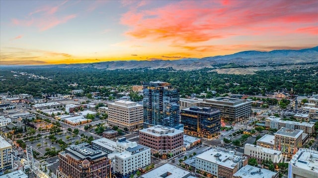 1112 W Main St Unit 503, Boise, ID 83702 - aerial view at dusk of a mountain view and a city view