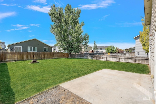 10619 Tysen Springs St, Nampa, ID 83687 - view of yard with an outdoor fire pit and a patio