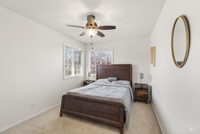 398 N Pebble Beach Way, Eagle, ID 83616 - bedroom with light carpet, baseboards, and ceiling fan