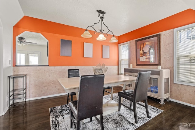 398 N Pebble Beach Way, Eagle, ID 83616 - dining space with wood finished floors, baseboards, and a ceiling fan