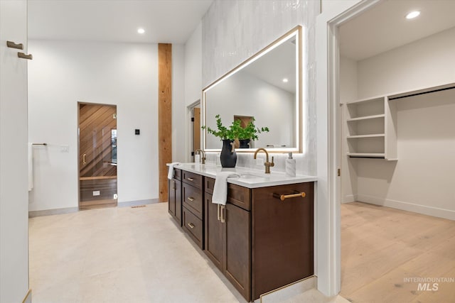 1678 Majestic View Dr, Mccall, ID 83638 - full bathroom with double vanity and recessed lighting