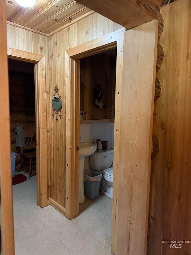 2742 Dixie Rd, Dixie, ID 83525 - bathroom featuring wooden walls and toilet