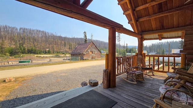 2742 Dixie Rd, Dixie, ID 83525 - wooden terrace featuring an outdoor structure