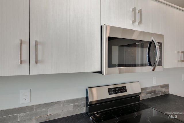 interior details with stainless steel appliances