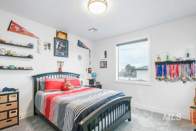 view of carpeted bedroom