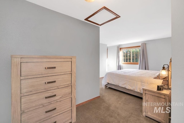 bedroom with carpet floors