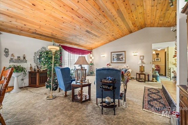 2503 Lyle Ct, Nampa, ID 83651 - carpeted living room with lofted ceiling and wood ceiling
