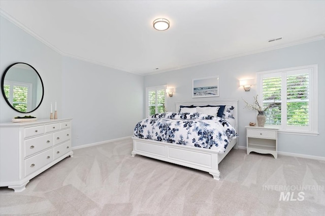 5446 E Branchwood Ct, Boise, ID 83716 - bedroom featuring crown molding, multiple windows, and light carpet