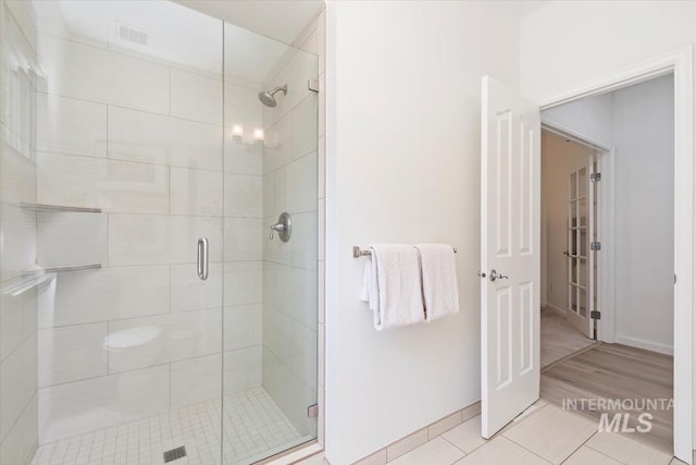 5446 E Branchwood Ct, Boise, ID 83716 - full bath with a stall shower and tile patterned flooring