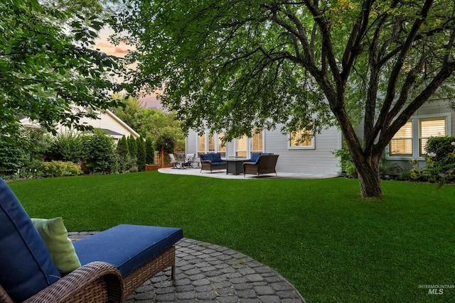 5446 E Branchwood Ct, Boise, ID 83716 - view of green lawn featuring a patio and an outdoor living space
