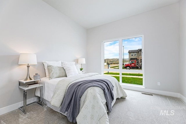 13583 N Ruffed Grouse Way, Boise, ID 83714 - carpeted bedroom featuring baseboards and lofted ceiling