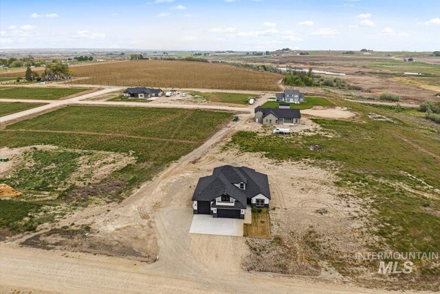 aerial view featuring a rural view