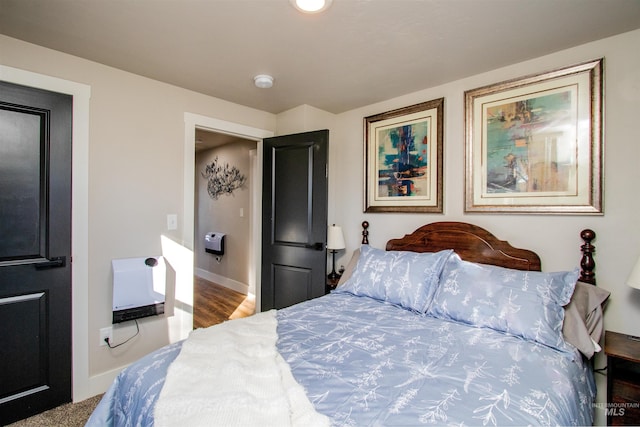 bedroom with baseboards