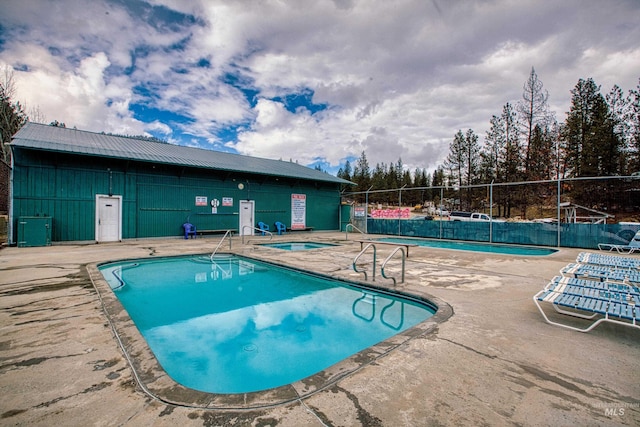 view of pool with a patio