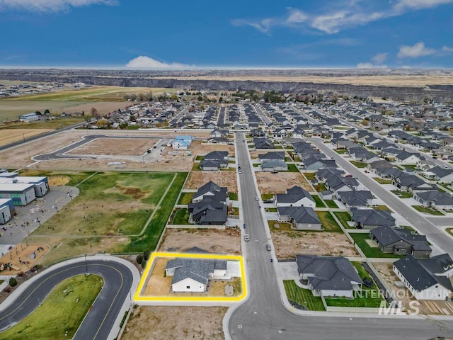 drone / aerial view featuring a residential view