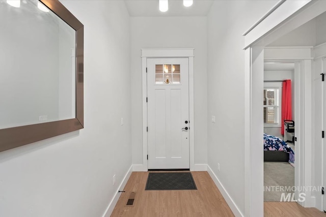 entryway featuring light hardwood / wood-style floors