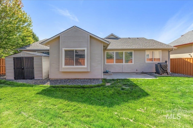 6229 S Snowdrop Way, Boise, ID 83716 - rear view of property with a patio area and a shingled roof