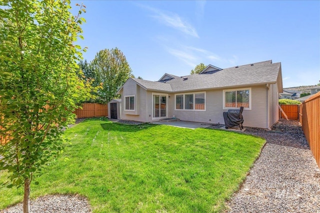 6229 S Snowdrop Way, Boise, ID 83716 - back of house featuring a patio area and roof with shingles