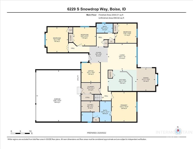 6229 S Snowdrop Way, Boise, ID 83716 - property floor plan