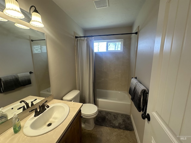 382 N 1020 E, Declo, ID 83323 - bathroom with shower / tub combo, toilet, visible vents, and vanity