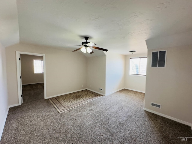 382 N 1020 E, Declo, ID 83323 - empty room with carpet, visible vents, and ceiling fan