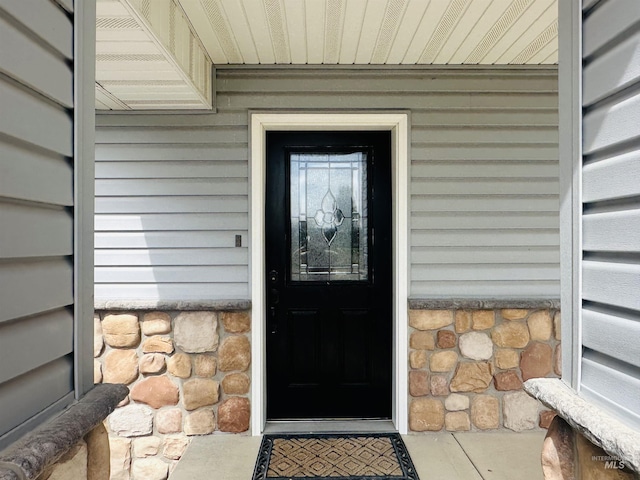 382 N 1020 E, Declo, ID 83323 - view of exterior entry featuring stone siding