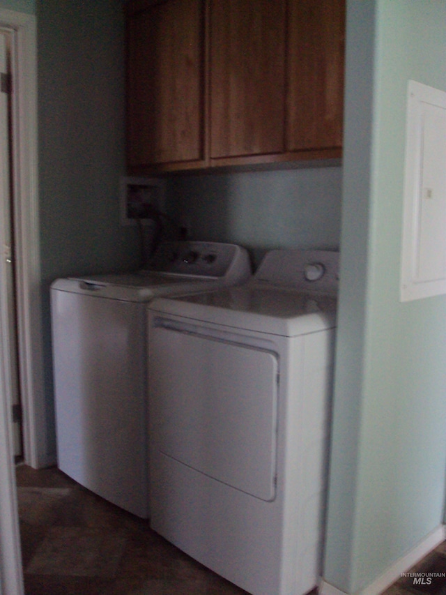 908 Pine St, Lewiston, ID 83501 - laundry room with washer and clothes dryer and cabinet space