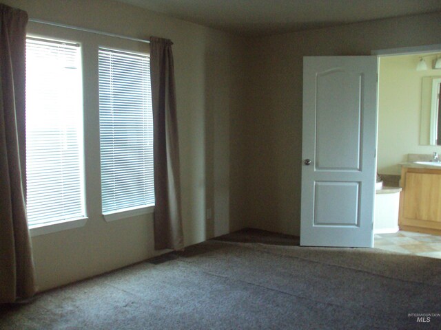 908 Pine St, Lewiston, ID 83501 - empty room featuring a sink, carpet, and plenty of natural light