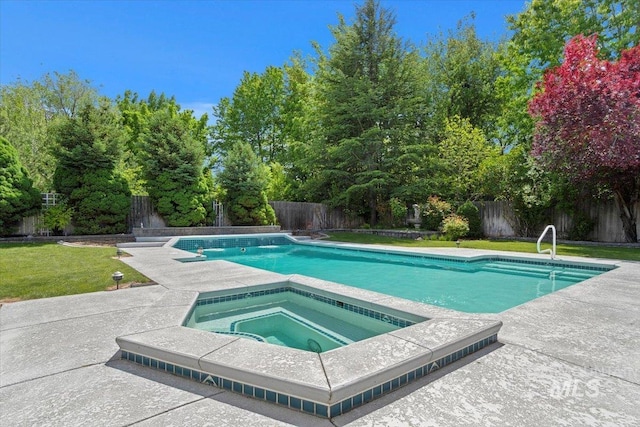 10809 W Cruser, Boise, ID 83709 - view of pool with an in-ground hot tub and a patio