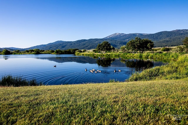 property view of water with a mountain view