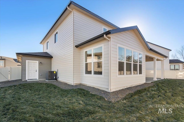 6117 N Torva Ave, Meridian, ID 83646 - back of property with central AC
