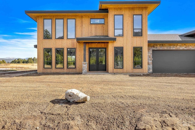 contemporary house with a garage