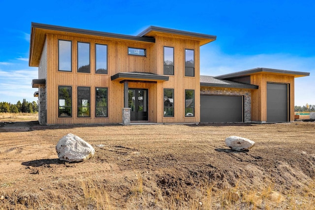 modern home with a garage