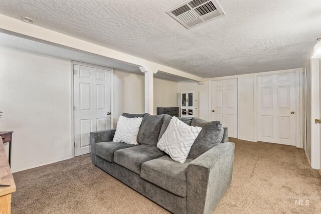 2524 Succor Creek Rd, Homedale, ID 83628 - carpeted living room featuring a textured ceiling and baseboards