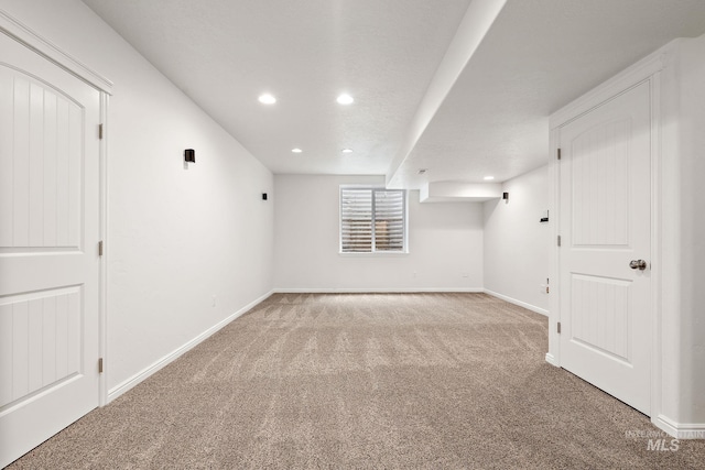 1452 E Pistioa, Meridian, ID 83642 - below grade area with baseboards, carpet, and recessed lighting