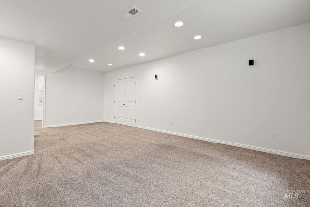 1452 E Pistioa, Meridian, ID 83642 - empty room with recessed lighting, carpet flooring, baseboards, and visible vents