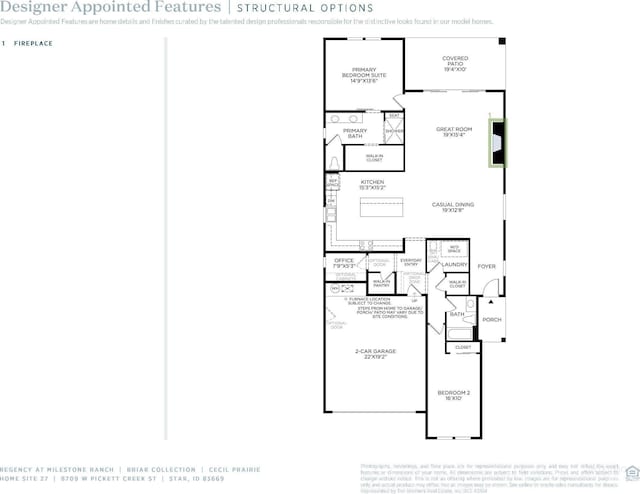 8709 W Pickett Creek St, Star, ID 83669 - view of home floor plan