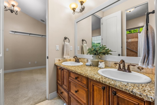 731 E Eaglewoods Ln, Eagle, ID 83616 - bathroom with double vanity and baseboards